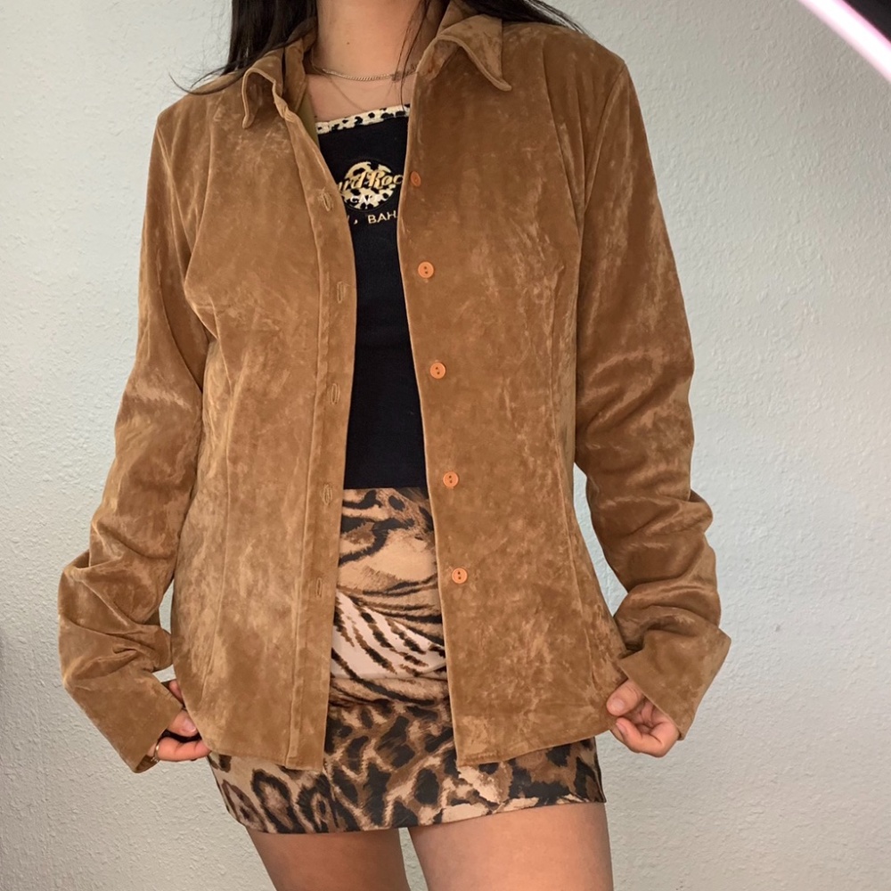 Suede Button up Jacket/ Shirt